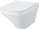 Duravit Durastyle WC-Sitz – Absenkautomatik – Schnellverschluss – Duroplast – Edelstahlscharniere – Weiß Hochglanz