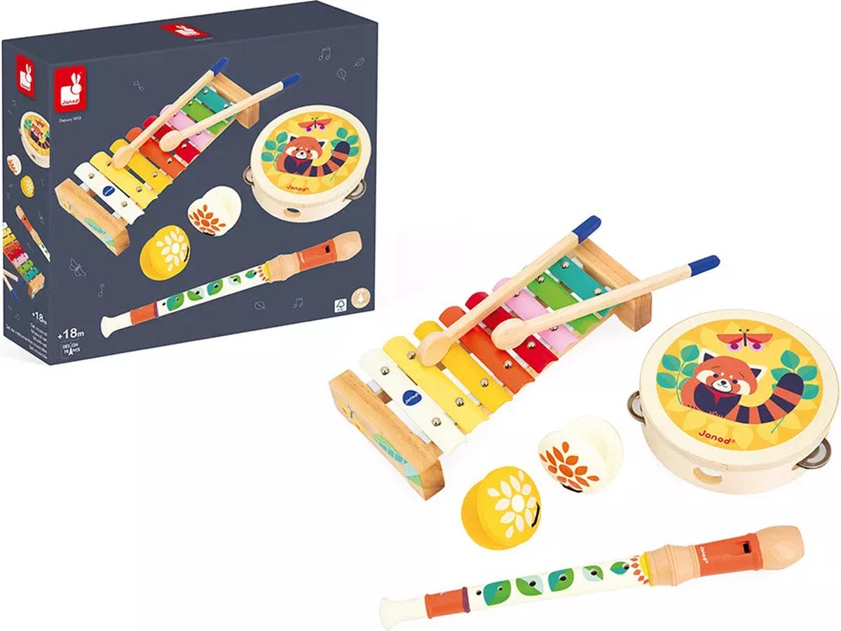 Janod - Gioia - Musikinstrumenten-Set 4-teilig