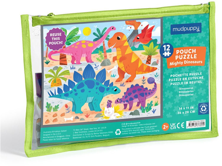 Mudpuppy-Puzzle – Dinosaurier – 36 x 28 cm – 12 Teile – 2 Jahre