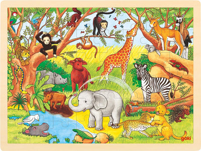 Goki Holzdschungelbein -Puzzle, 48.