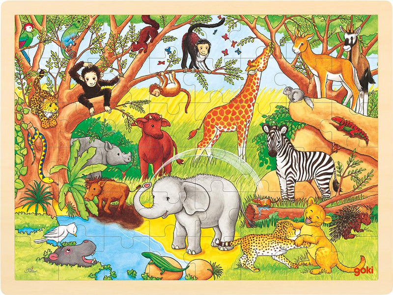 Goki Holzdschungelbein -Puzzle, 48.