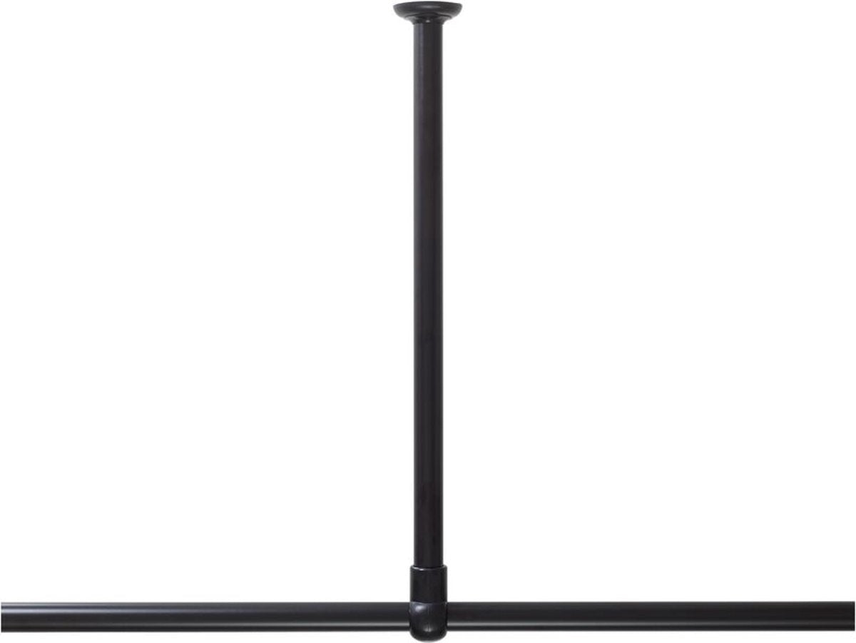 Sealskin seallux – Deckenhalterung für Duschvorhang-Eckstange 60 cm – Schwarz