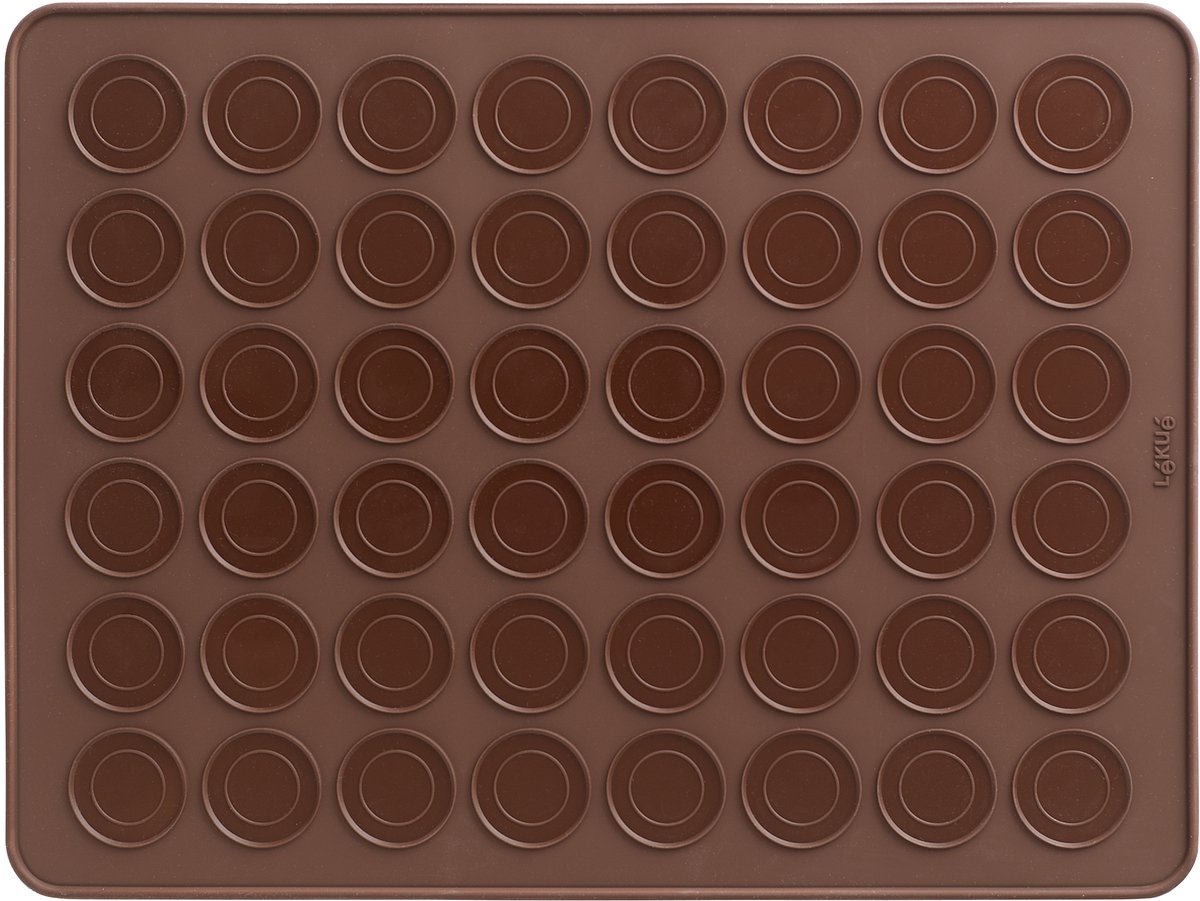 Lékué Backmatte 24 Macarons 40 cm – braun