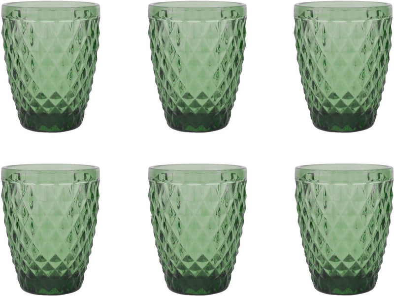 Medard de Noblat - Diamant - Glas 22 cl - Grün - 6 Stück