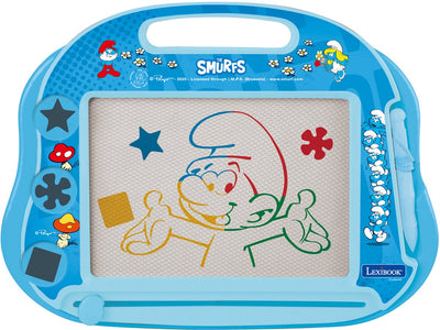 Lexibook Smurfs magnetisches mehrfarbiges Zeichenbrett mit Zubehör im A5-Format