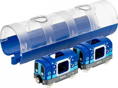 Brio U-Bahn und Tunnel – leuchtet im Dunkeln – ab 3 Jahren – 33970