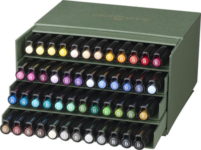 Faber-Castell Faber Castell Pitt Artist Pen Zeichenmarker – Pinselstift – Studiobox 48 Stück – FC-167192