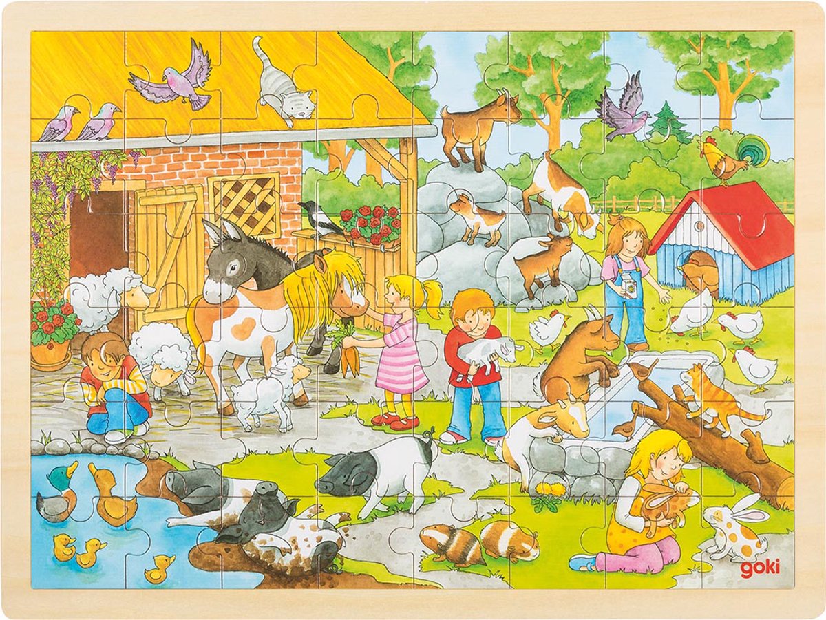 GOKI HOOLEN JIGSAW RUZZLE Kinderfarm, 48st.