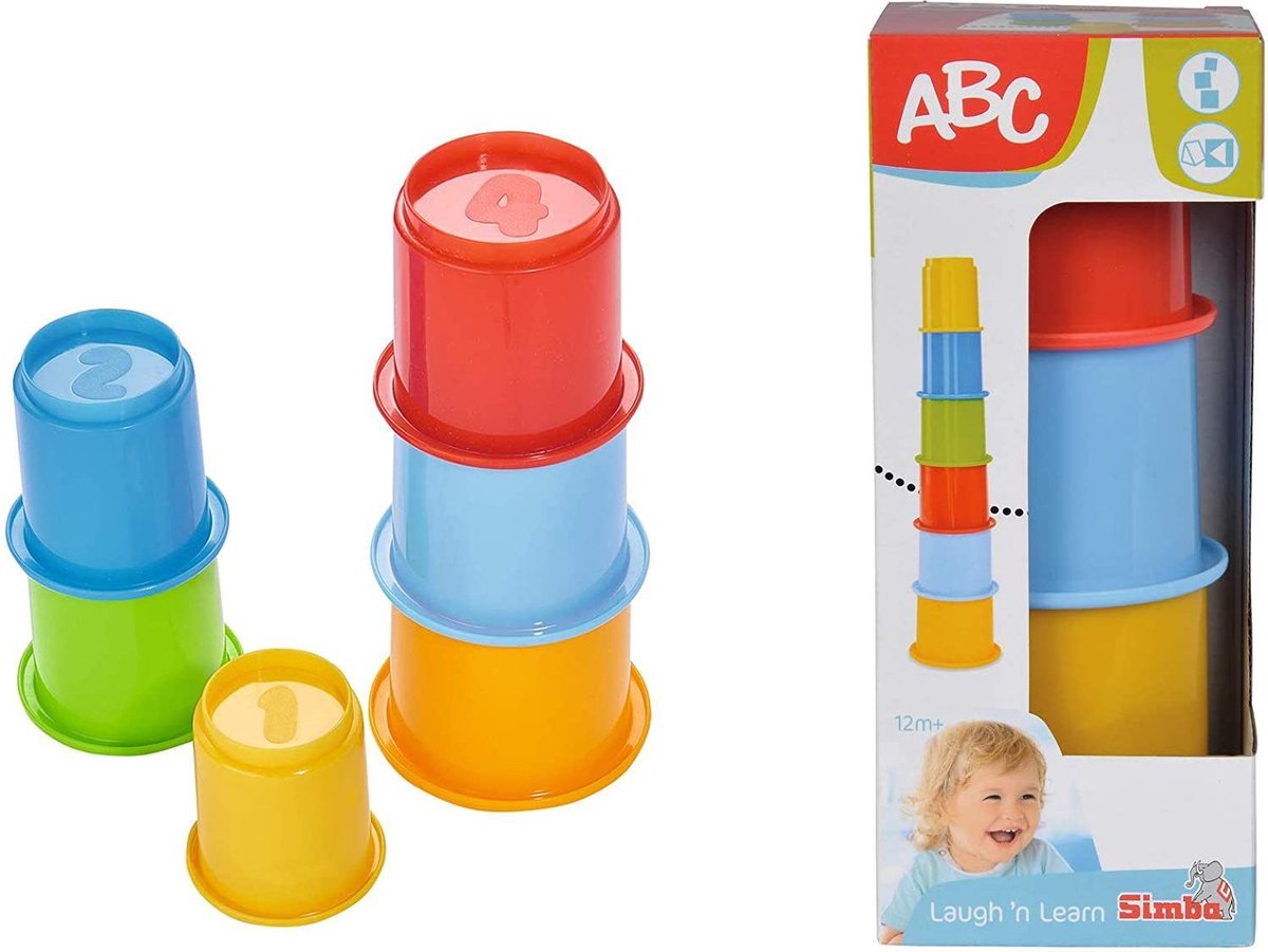 Simba ABC – Stapelbecher – 0 bis 36 Monate – Formsortierer