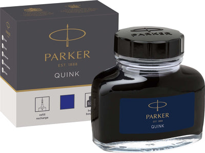 Parker Füllfederhalter-Tintenflasche | blaue Quink-Tinte | 57 ml Schreibtinte für Füllfederhalter