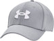 Under Armour M Blitzing Low Str-Graue Herrenkappe – Stahl – Weiß
