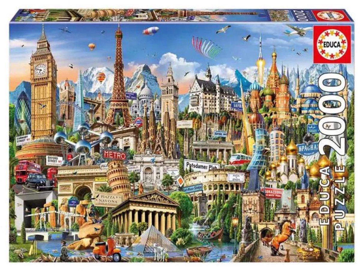 Educa - Puzzle - 2000 Teile - Europa - Puzzle