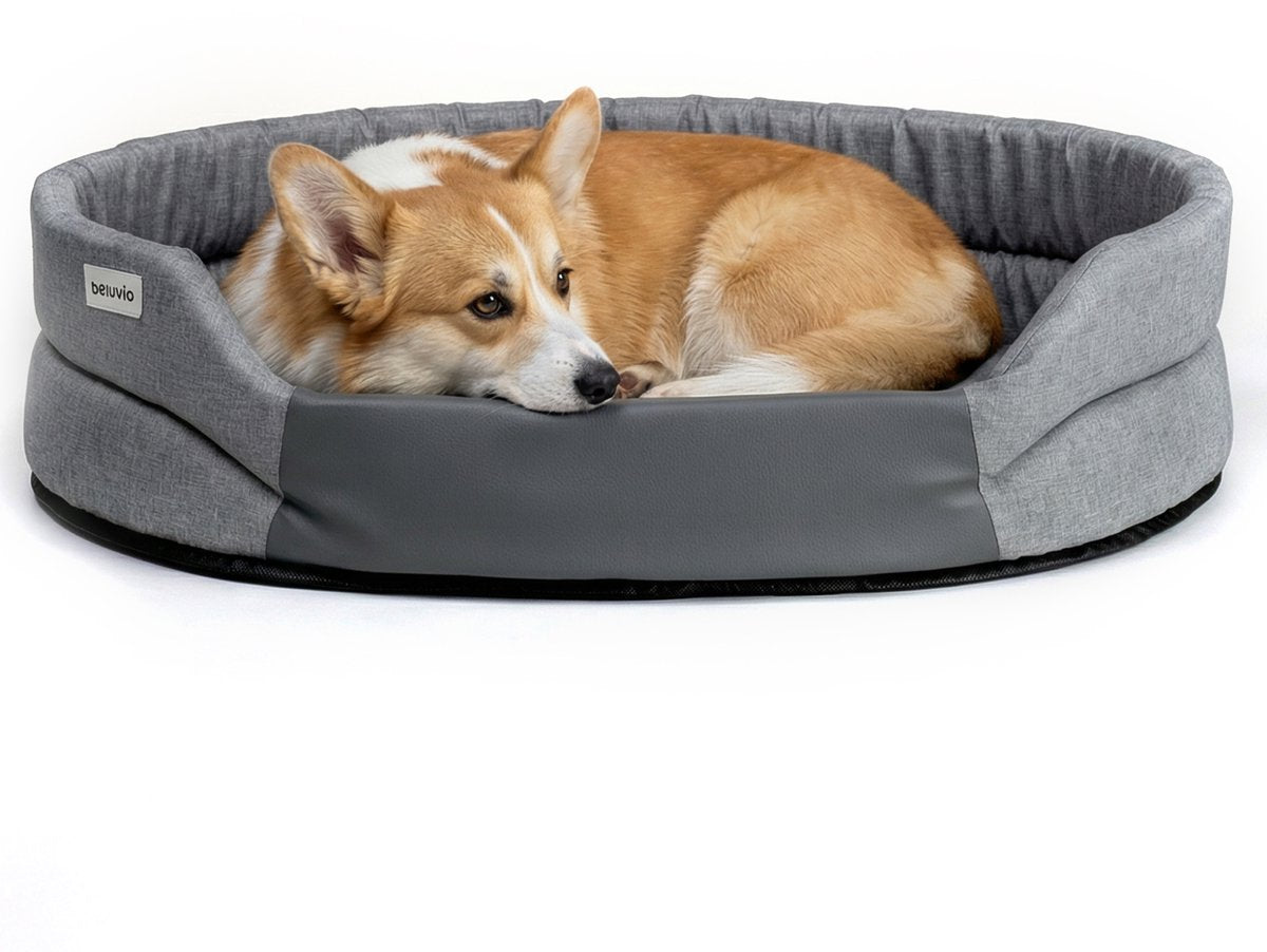 Peluvio Arita – Hundebett wasserabweisend – Hundebett schmutzabweisend – Größe M – rutschfeste Unterseite – leicht, reisefreundlich – niedriger Einstieg ohne Kanten – langlebiger Schaumstoff – geruchsarm, leicht zu reinigen – Komfort für jeden Hund