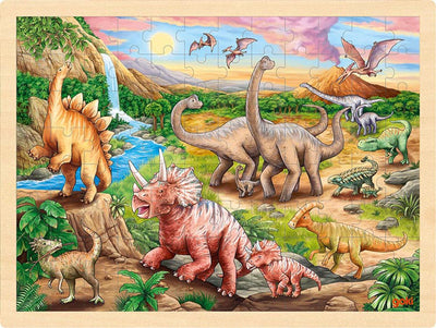 Goki Holzpuzzle Dinosaurus, 96st.