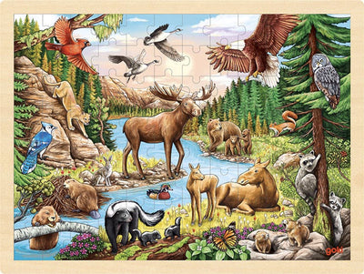 GOKI HOOLEN JIGSAW Puzzle Nordamerikanische Wildnis, 96st.