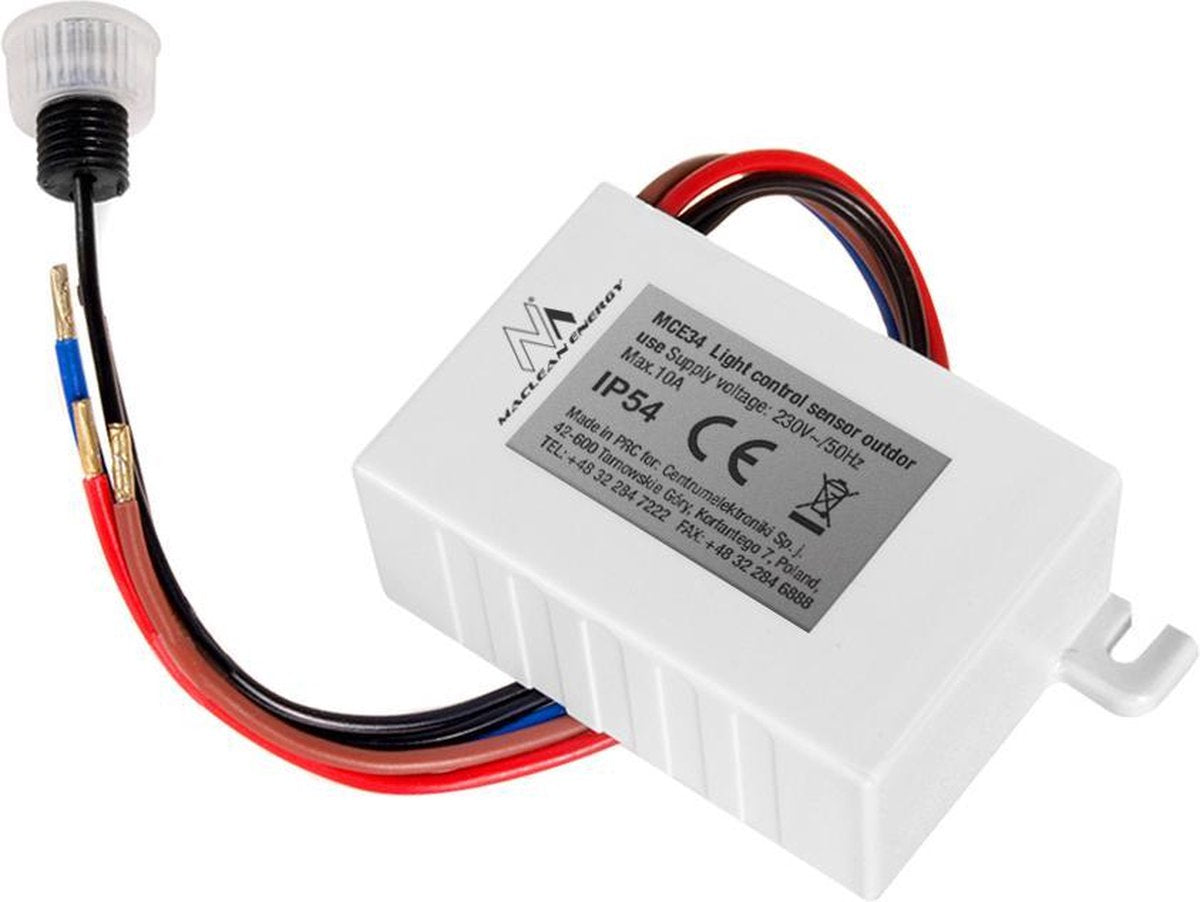 Maclean mce34 – Dämmerungsschalter mit externem Sensor – 2300 W 50 Hz 10 A