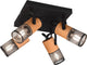 Trio tosh - spot - schwarz matt - exkl. 4x e14 40w - Deckenspot - Holzelemente