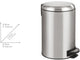 Wenko Treteimer Leman 12 Liter Edelstahl matt - Easy-Close-Deckel - Mülleimer - Mülleimer - Mülleimer - Mülleimer