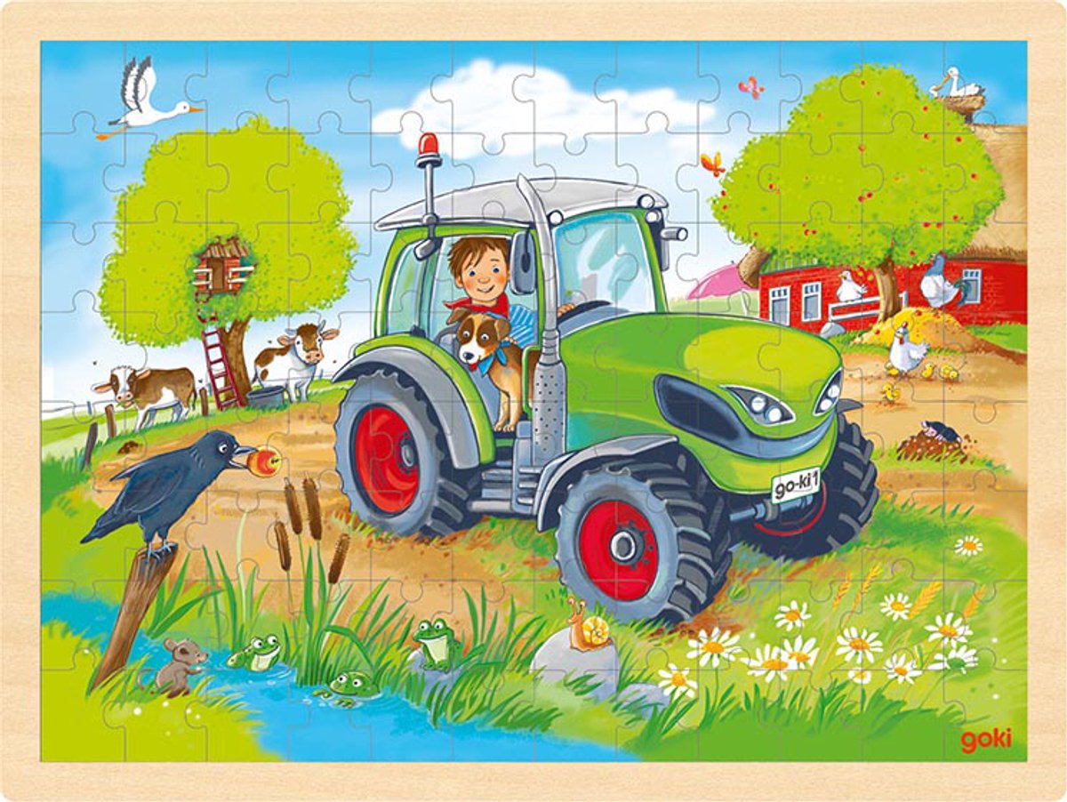 Goki Holzpuzzletraktor, 96st.