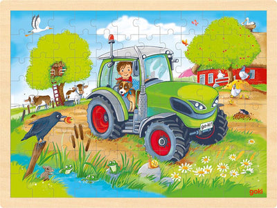 Goki Holzpuzzletraktor, 96st.