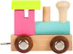 Kleiner Fuß - Holzschrift Lokomotive gefärbt - 12 Stücke