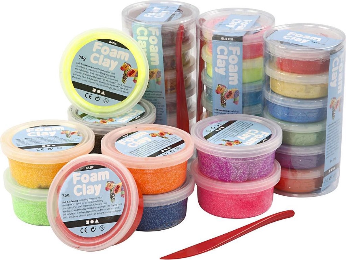 Foam Clay®, Glitzer, verschiedene Farben, 28 Boxen 1 Box