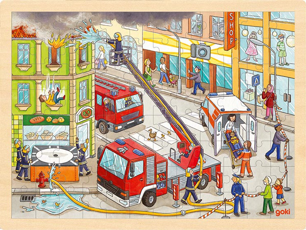GOKI HOOLEN JIGSAW Puzzle Fire Fighting, 96st.