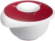 Westmark Rührschüssel mit zweiteiligem Deckel, 2,5 l, mit Ausgießer, Kunststoff, weiß rot, 3153227r