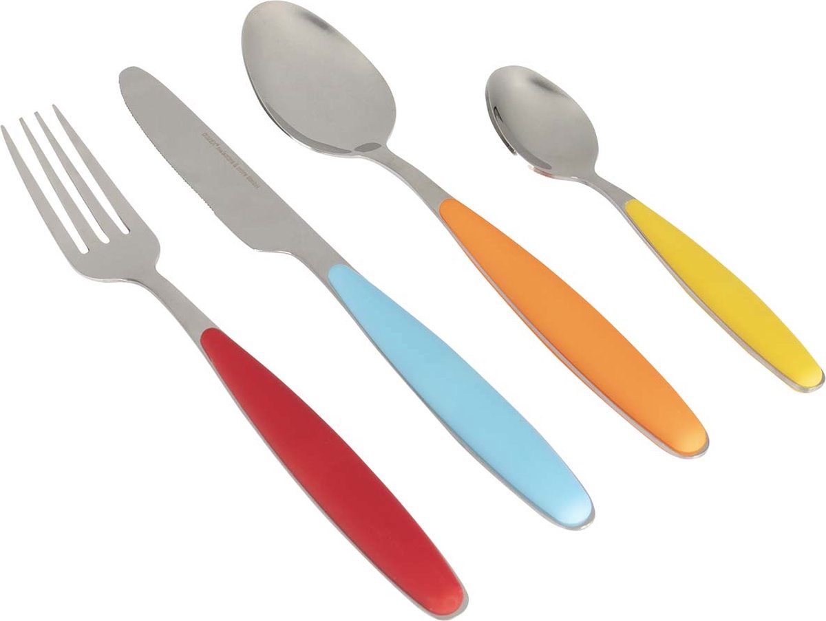 Gimex Color Line Besteck - Regenbogen - 16-teilig