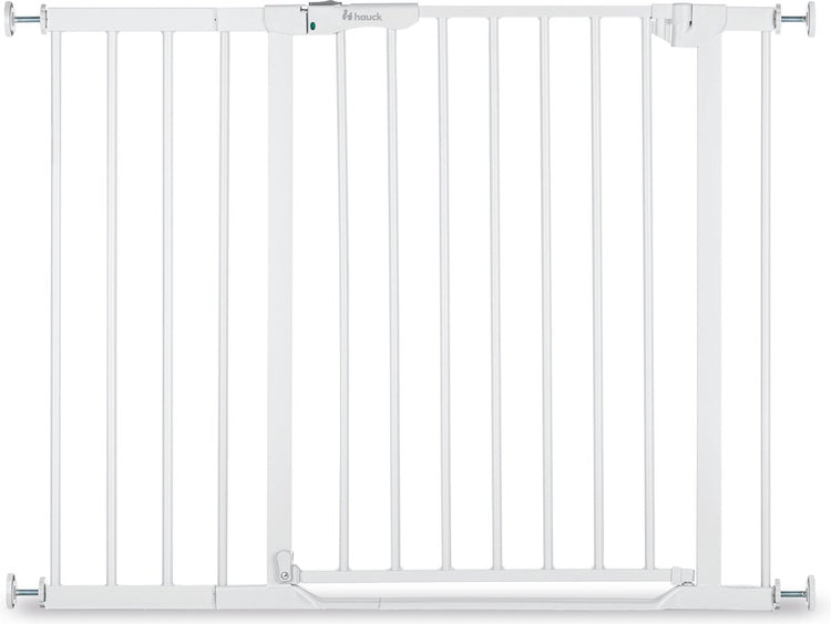 Hauck Clear Step Autoclose 2 Treppenschutzgitter mit 9 cm Verlängerung – 96 bis 101 cm – weiß
