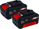 Einhell Twinpack 4,0 Ah Akku - Power X-Change - 18 V Li-Ion - 2x 4,0 Ah Akku - max. Leistung: 900 W – aktives Batteriemanagementsystem