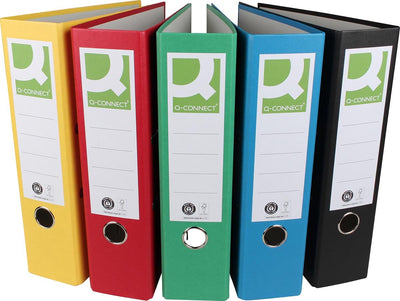 Q-Connect-Ordner, für ft A4, aus Recycolor-Papier, Rücken 8 cm, verschiedene Farben