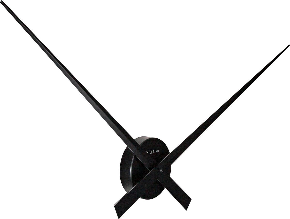 Nexttime Zeiger – Wanduhr – 85 cm – Aluminium – Schwarz
