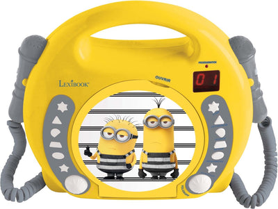 Lexibook the Minions tragbarer CD-Player mit 2 Mitsingmikrofonen
