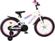 Volare Lily Kinderfahrrad – Mädchen – 18 Zoll – Weiß Rosa Lila – Zwei Handbremsen