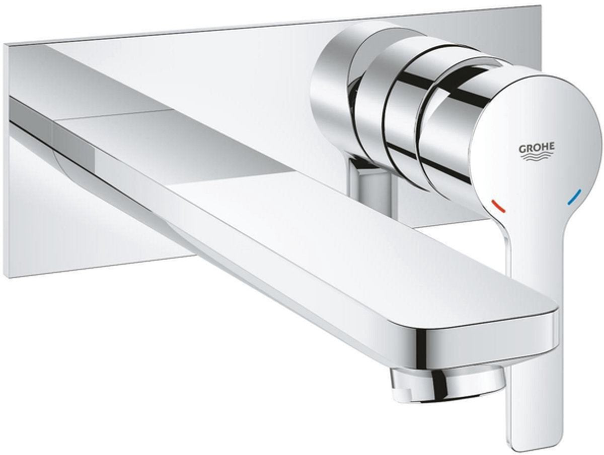 Grohe lineare neue Zweiloch-Waschtischarmatur l - langer Auslauf - Wandmontage - Chrom