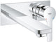Grohe lineare neue Zweiloch-Waschtischarmatur l - langer Auslauf - Wandmontage - Chrom