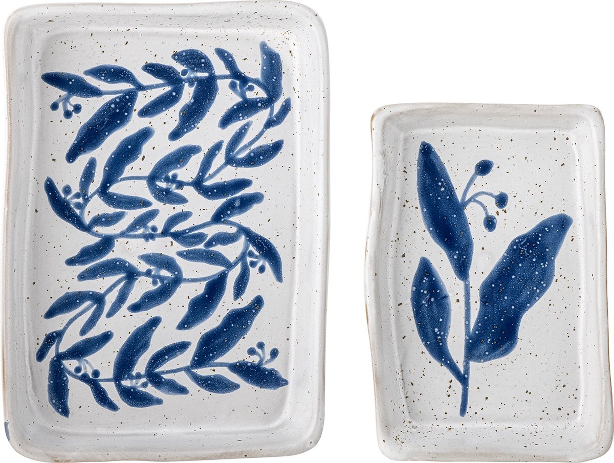 Bloomingville – Aurora-Schale – Blau – Steingut – 2er-Set
