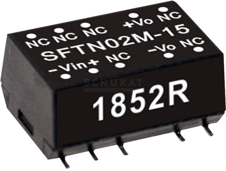 MW Mean Well SFTN02N-12 DC-DC-Wandlermodul 167 mA 2 W Anzahl der Ausgänge: 1 x Inhalt 1 Stück(e)