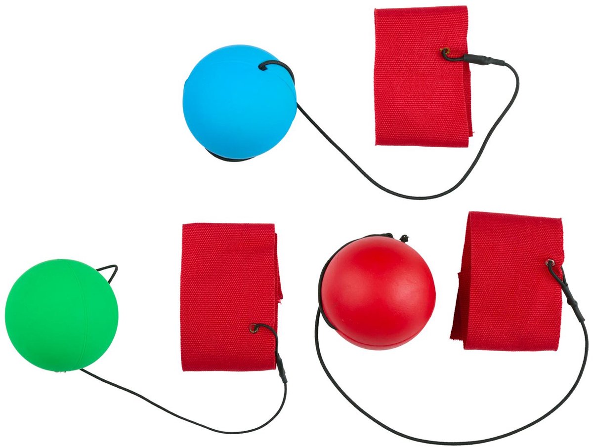 Eddy Toys Handgelink-Rückprallball – 33289 – Ball mit elastischer Kordel und verstellbarer Handschlaufe – Outdoor-Spielzeug – Handgelenk-Rückprallball – 1 zufällige Farbe