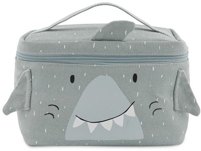 Trixie Lunchtasche - mr.shark - Kühltasche für Kinder - mit Namensschild - Thermotasche fürs Mittagessen - Grau - Hai
