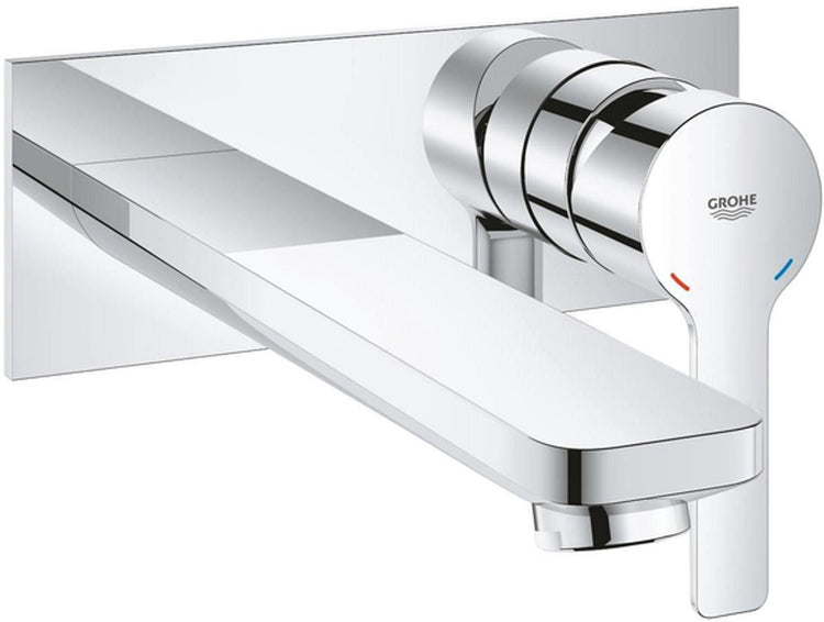 Grohe lineare neue Zweiloch-Waschtischarmatur l - langer Auslauf - Wandmontage - Chrom