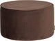 Woood Sara Pouf hoch 36xø60 cm - Samt - Dunkelbraun
