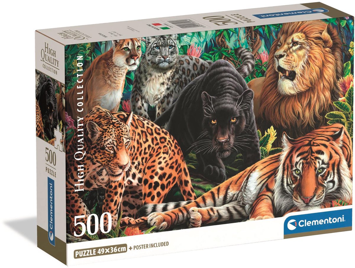 Clementoni Jigsaw Puzzle Wild Cats, 500st.