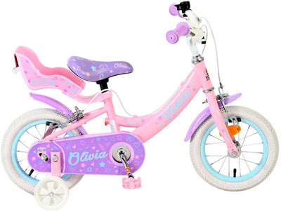 Volare Olivia Kinderfahrrad – Mädchen – 12 Zoll – Pink – zwei Handbremsen