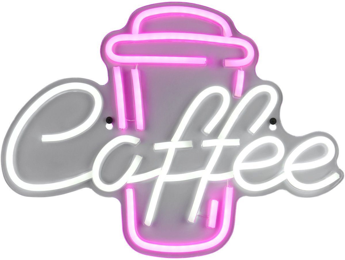 Rl Live Your Light Reality Coffee - Wandleuchte - transparent klar - inkl. 1x SMD 5 W - Schnurschalter - Wandmontage - USB-C-Anschluss