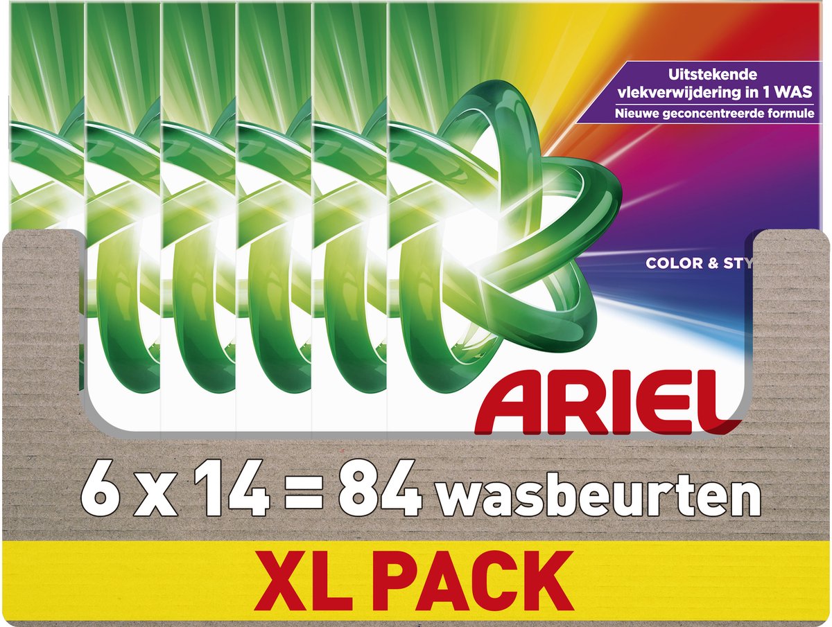 Ariel schnelllösliche Waschpulverfarbe – 6 x 14 Wäschen