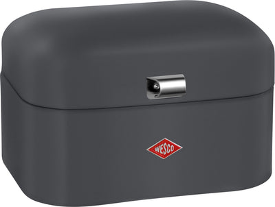Wesco Single Grandy Brotkasten | 7,5 Liter - Größe M | Metall - Graphit matt | Brotaufbewahrung