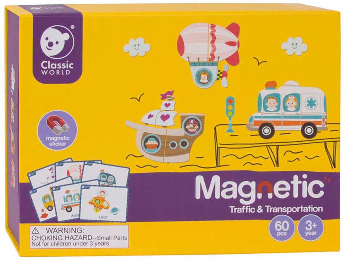 Klassische Welt -Welt -Puzzle -Box -Magnetverkehr