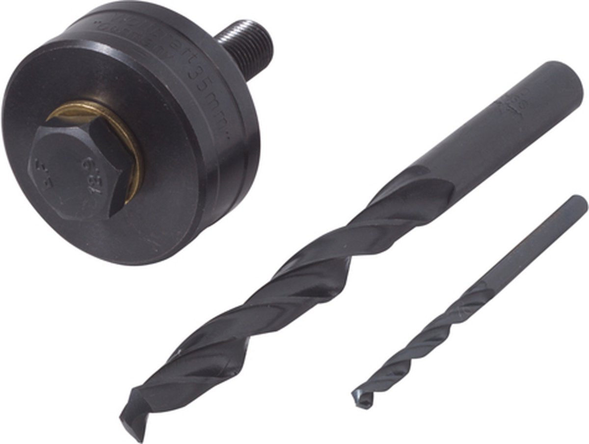 Wolfcraft - Lochschneider-Set für Wasserhähne - ø 35 mm - Einbau von Küchenarmaturen im Spülbecken - 3-teilig - 8925000